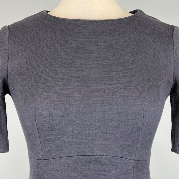 Peserico Steel Blue Short Sleeve A Line Dress size Small - Picture 8 of 16
